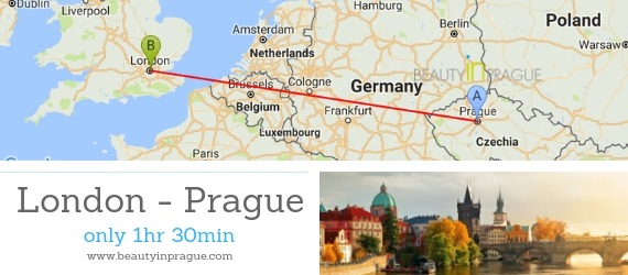 , Prague only 1hr 30min from London