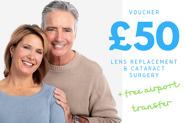 lens replacement abroad, £50 voucher for Lens Replacement abroad and Cataract surgery in Prague